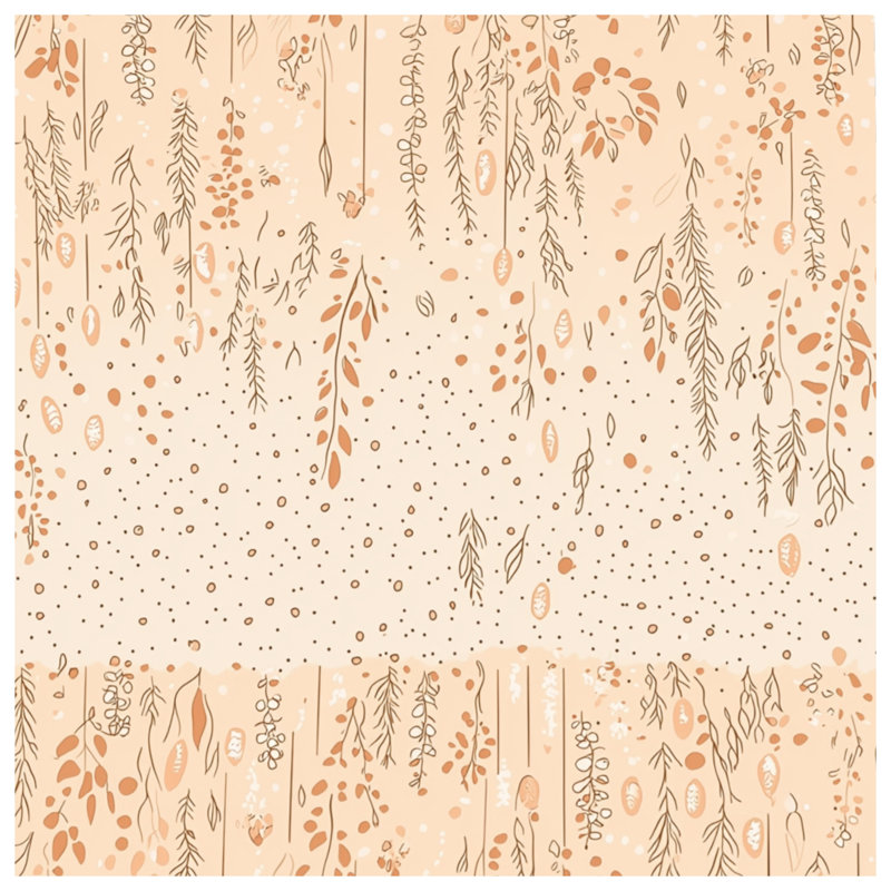 Édredon à motif floral Boho Boho, Édredon simple, Beige floral / pois