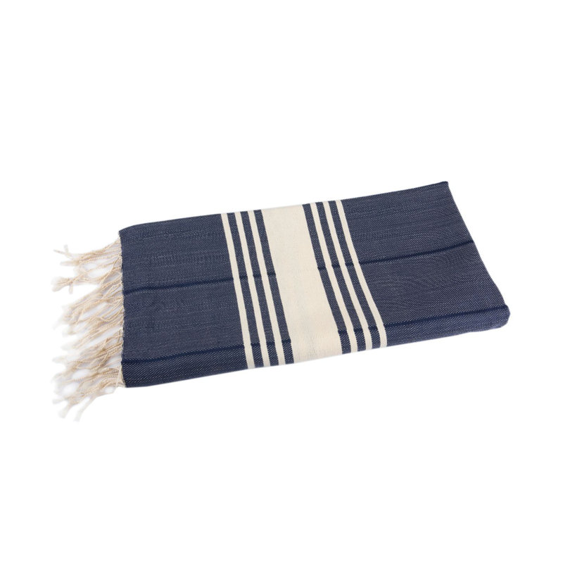 Belinda Cotton Ultra Light Beach Towel, Navy