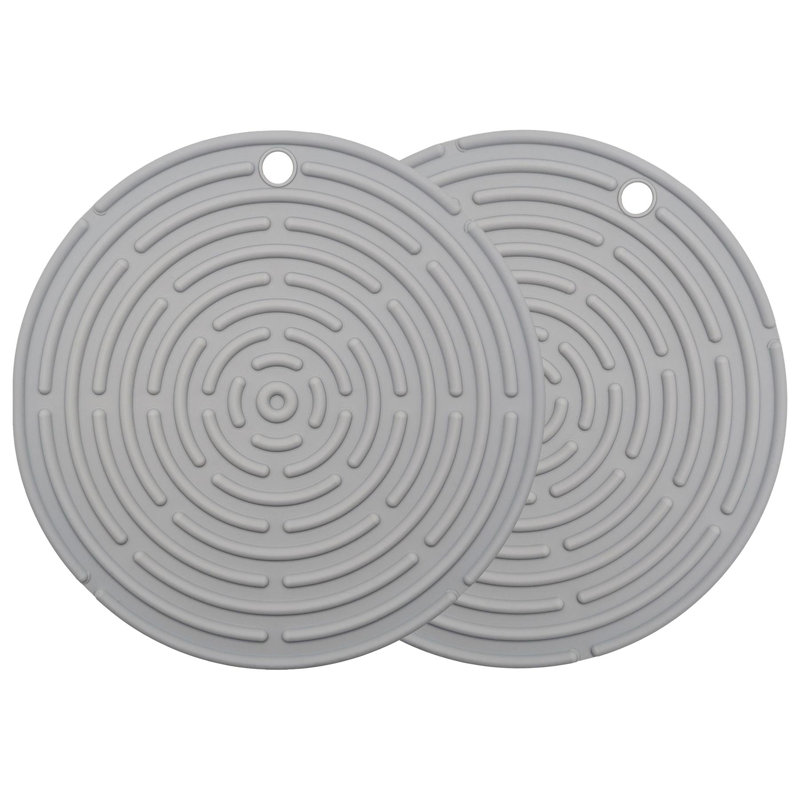 Resin Round 2 Piece Trivet Set