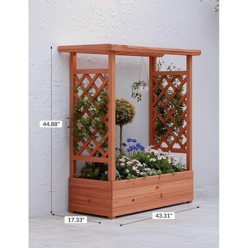 Metal Raised Garden Bed, 114cm H x 110cm W x 44cm D