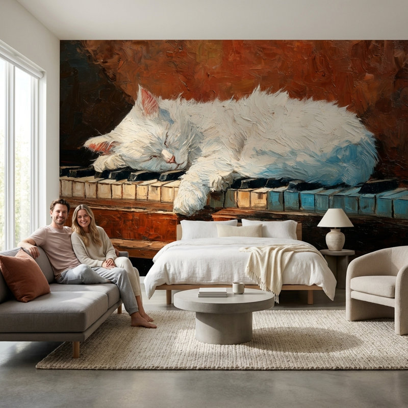 Chat Cat, 120 po x 96 po, Peler et coller