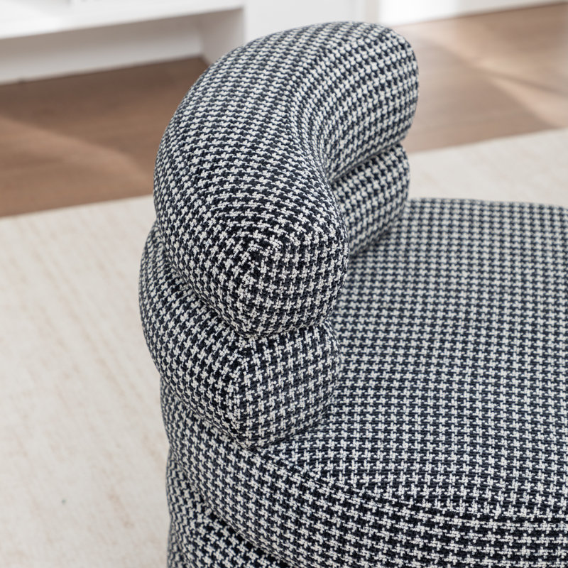 Chaise d'appoint rembourrée avec rangement, Noir