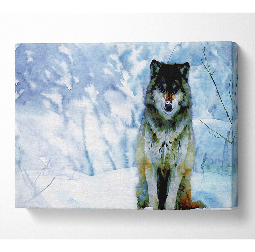 Lonsome Wolf - Kunstdrucke auf Leinwand - Wrapped Canvas