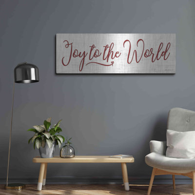 «Joy to the World» par Lori Deiter, art mural en métal, 48 po x 16 po