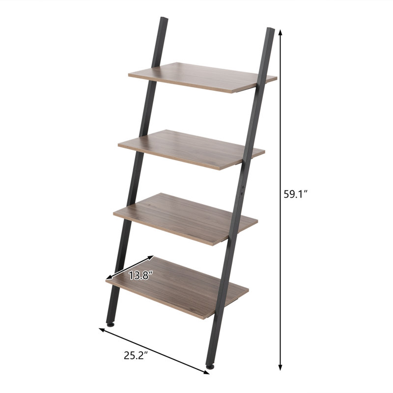 Anstice 150.1cm H x 64cm W Steel Ladder Bookcase