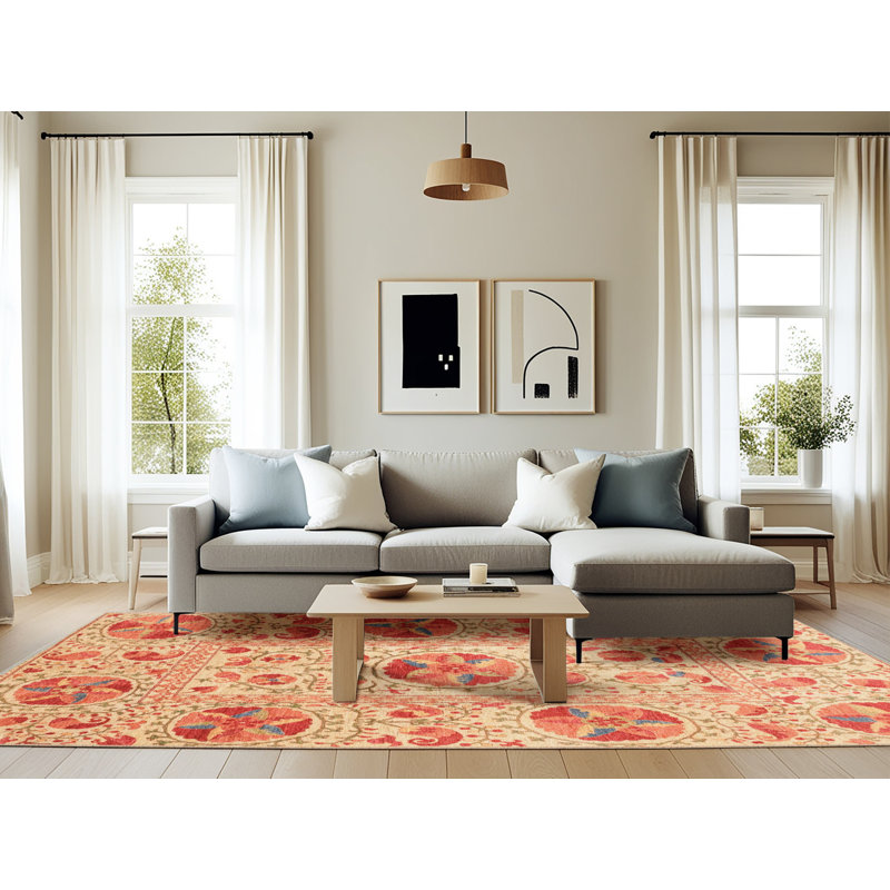 Abstract Indoor Rug, Rectangle 6' x 9'