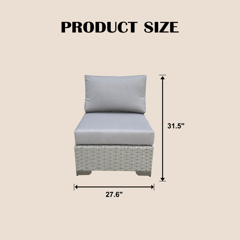  Ensemble de 2 chaises longues de véranda toutes saisons avec coussins amovibles lavables pour la cour, la terrasse, le jardin et le gris