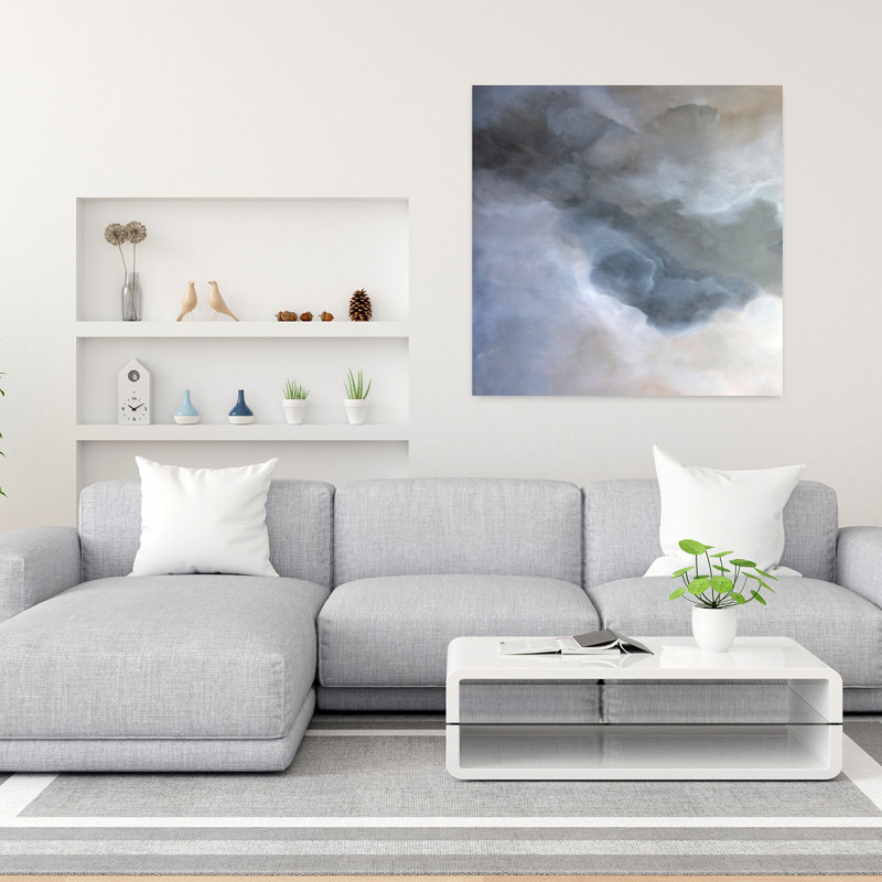 Above 1 Abstract Contemporary Modern Nature Landscape Wall Art Print 1 Piece Wrapped Canvas Wall Art, 91.44cm H x 91.44cm W