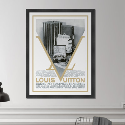 'Louis Vuitton Paris 70 Champs Elysees' - Picture Frame Graphic Art Print on Paper