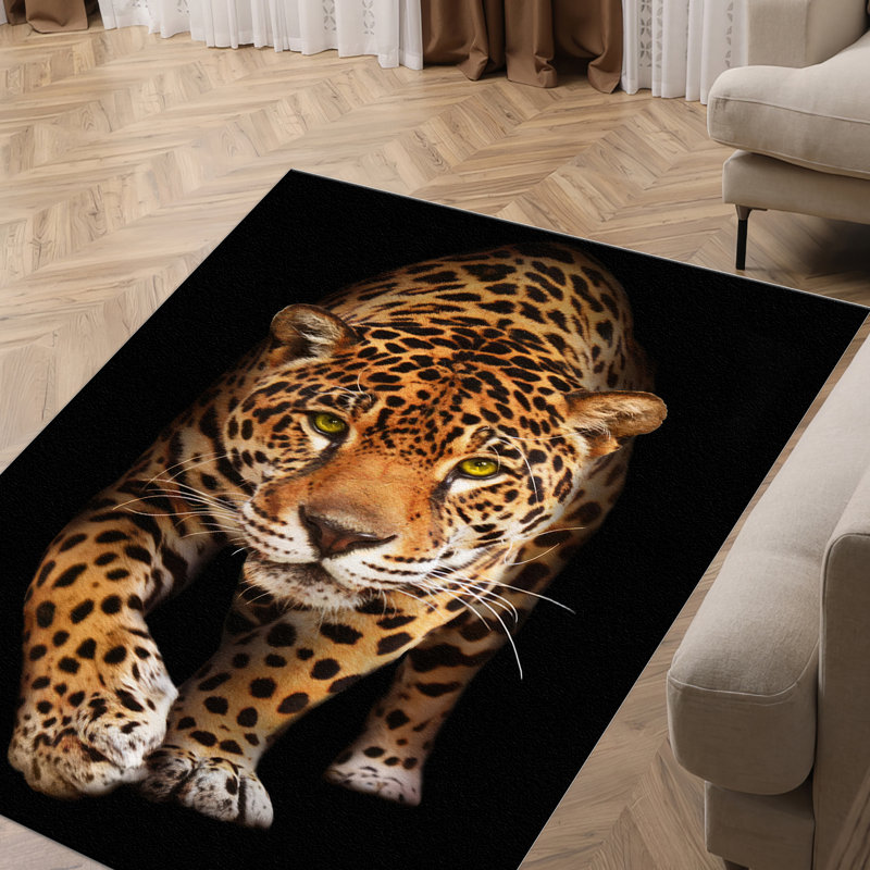 Non-Woven Soft Type Printed Rug with Intricate Floral Design in Vibrant Colors Ideal for Home and Office Decor