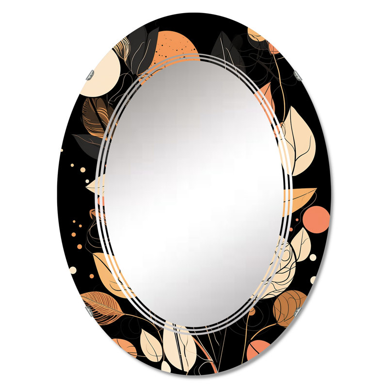Lantin - Miroir mural moderne ovale, 30 po x 20 po