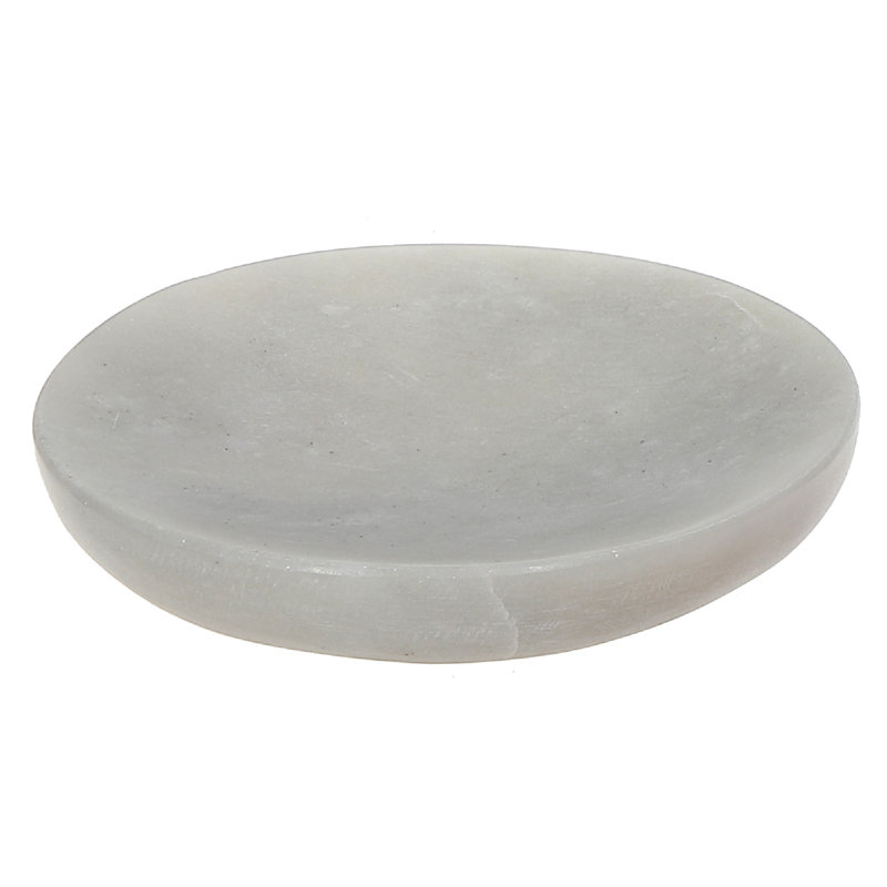 Porte-savon rond en marbre blanc Beatrice