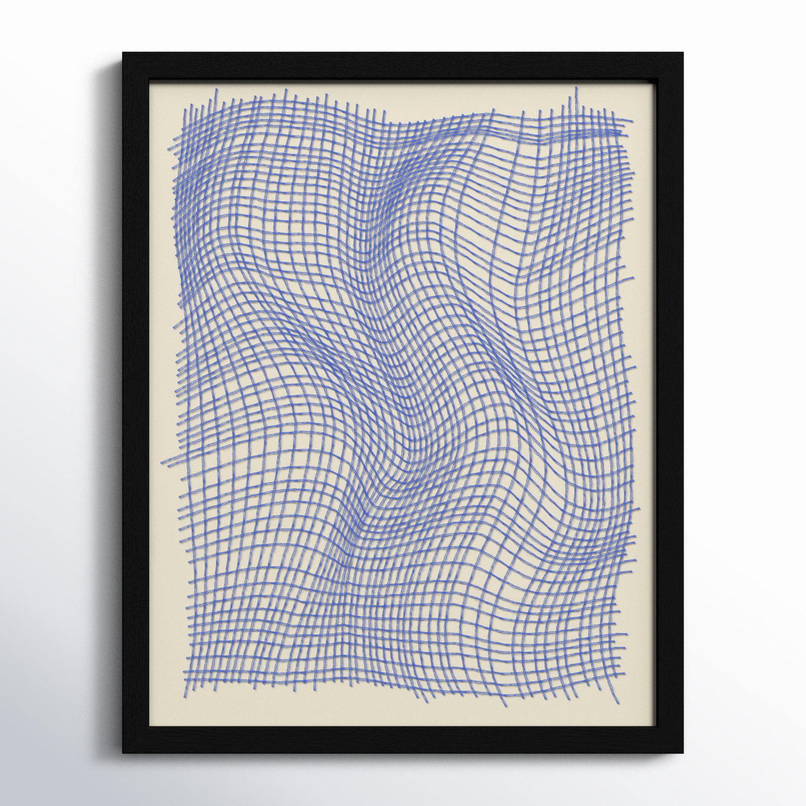 Netting 3 Print by Jacques Pilon, Black Single Structure Framed Paper, 25" H x 20" W x 1.25" D