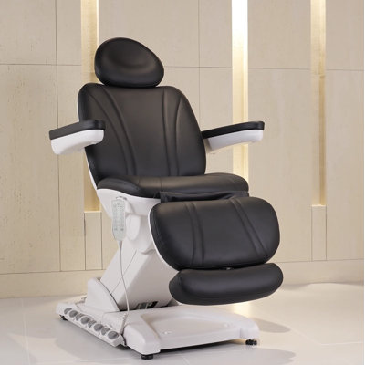 Power Facial Beauty Aesthetic Massage Bed with Remote and Foot Control, Faux Leather