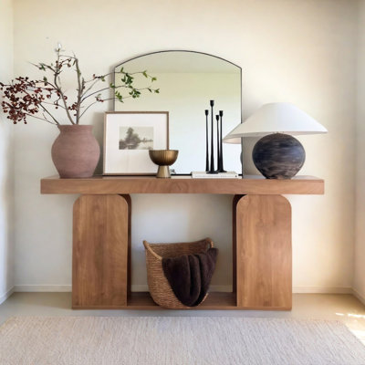 Retro Minimalist Solid Wood Console Table