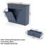 Armoire poubelle double inclinable Farmhouse Blue