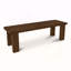 Banc de salle à manger, siège rectangulaire à lattes en teck massif, 3 places, brun