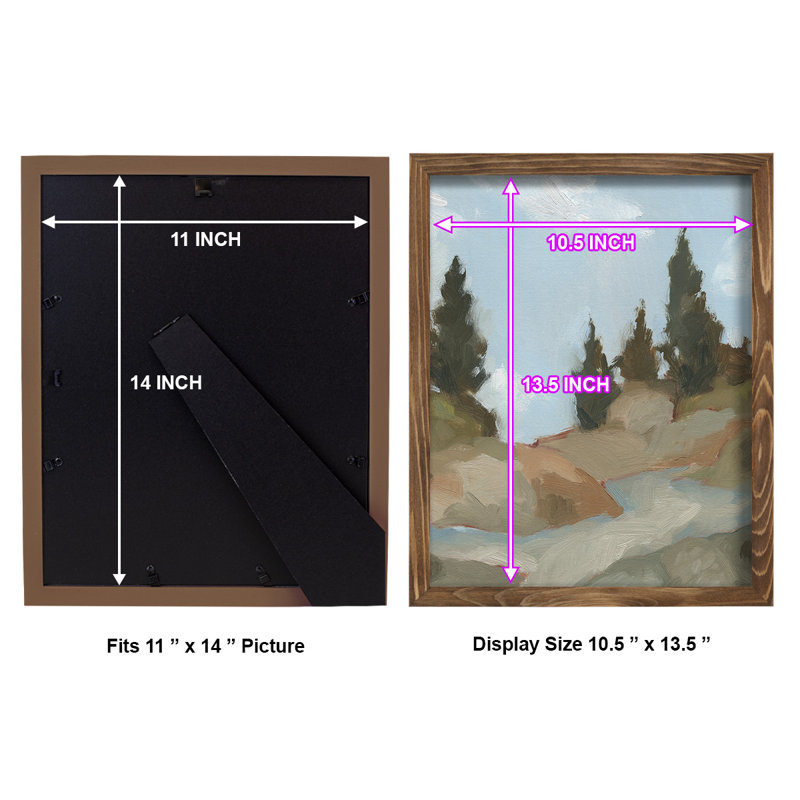West Fourche Trail II sur papier, H 15 po x l 12 po x P 1 po, Noyer