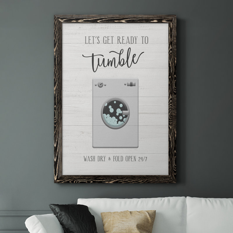 Tumble - cadre photo, impression sur toile, H 44 po x l 31 po x P 1 po, Toile avec cadre noir