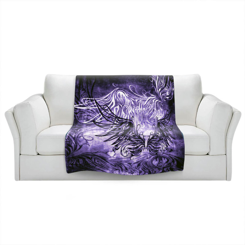  Couverture douce en sherpa, 51 po x 60 po, Raisin