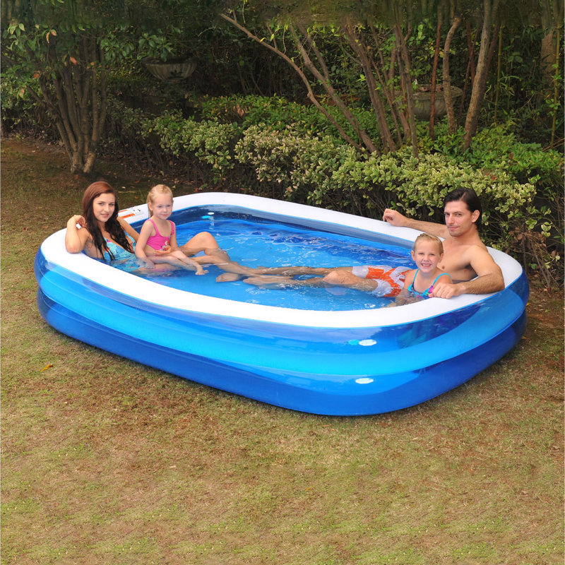 Resin Rectangle Inflatable Pool 20'' H x 59'' W x 79'' L