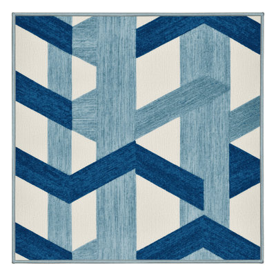 Machine Washable Botanical Brown Area Rug