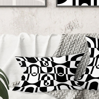 Monochrome Pattern VIII Lumbar Pillow