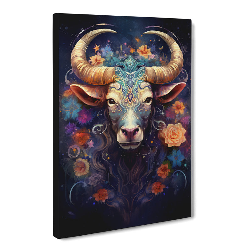 Taurus Zodiac Impressionism - No Frame Print, 60cm H x 40cm W x 3cm D