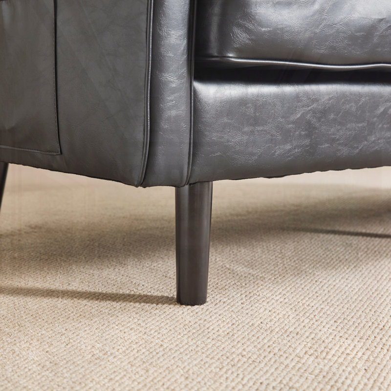 Causeuse moderne Mid-Century, Polyuréthane noir