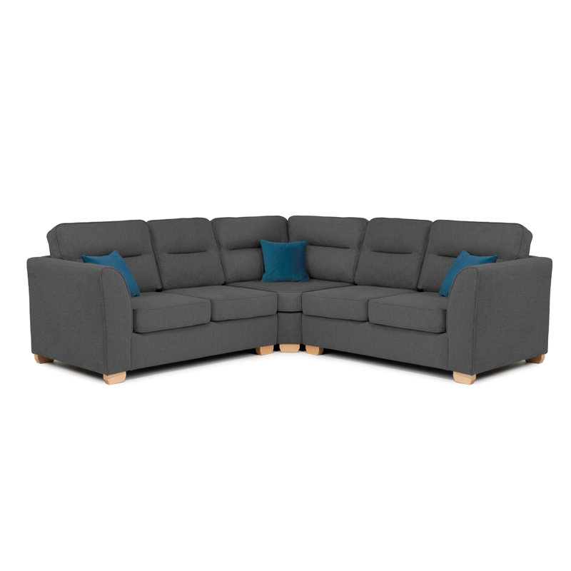 Marryn Upholstered Corner Sofa, Dark Grey, Symmetrical