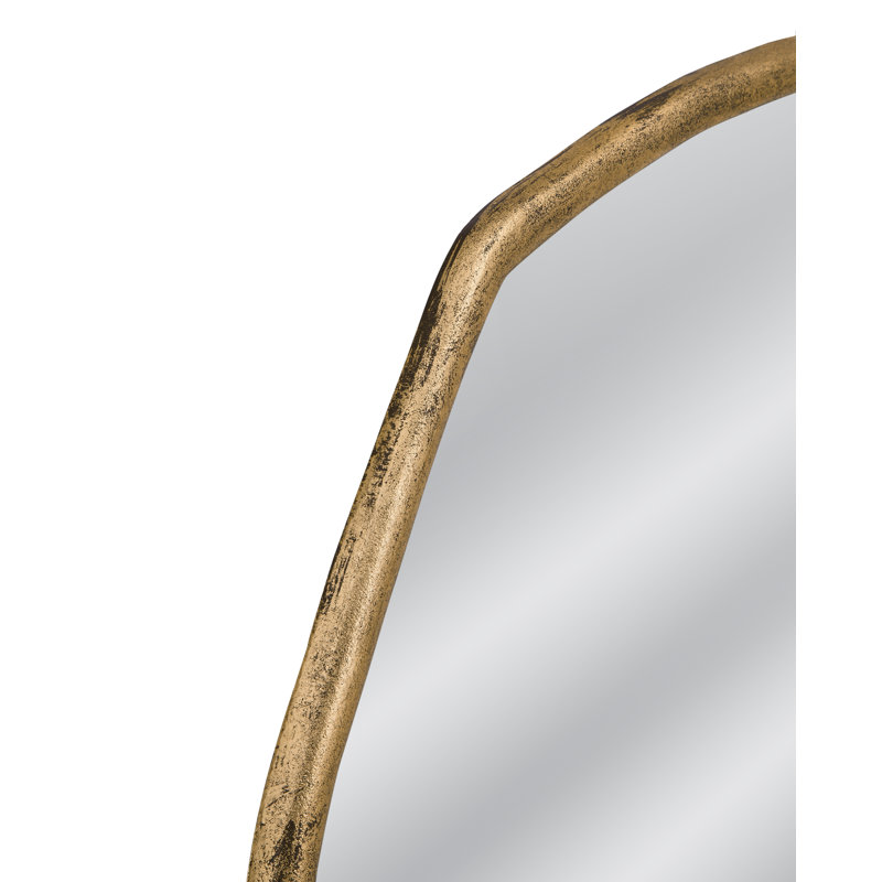 Grant Organic Brass Metal Frame Wall Mirror