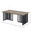 Table basse, chêne antique et finition noire