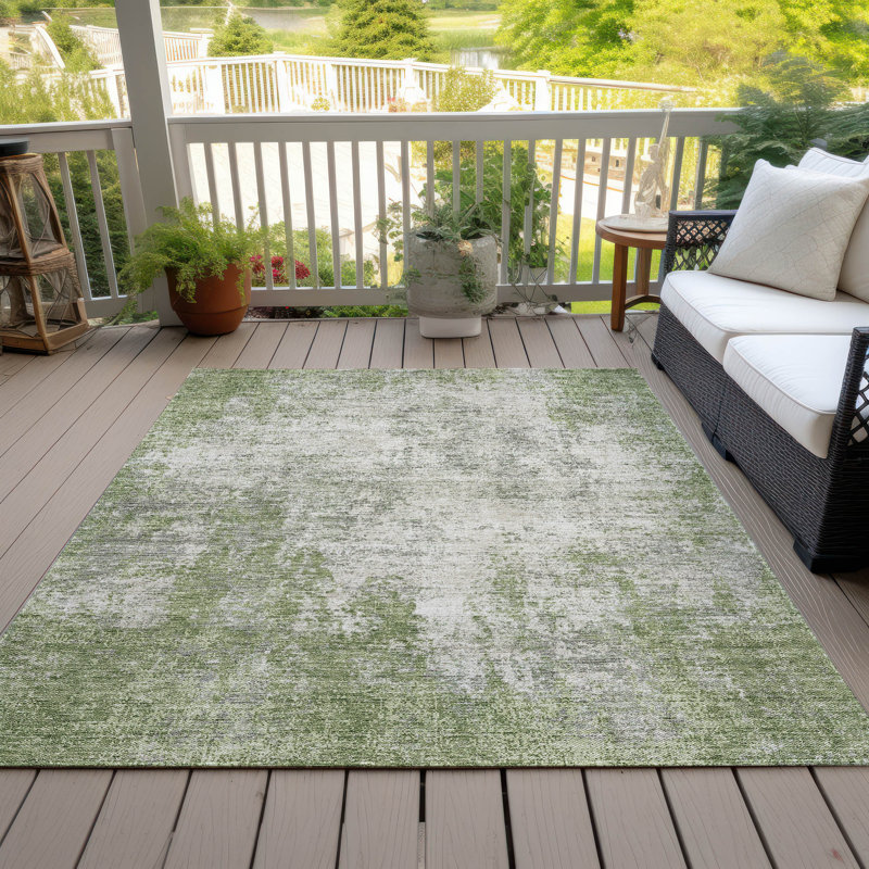 Aleighna Area Rug with Non-Slip Backing, Rectangle 10' x 14'