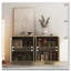Buffet en bois avec rangement, grand buffet cannelé avec tablettes réglables, crédence, console d'appoint-312777771