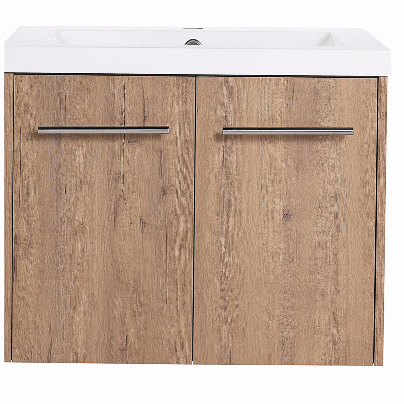 Armoire de salle de bain 24 po avec lavabo, portes, fixation flottante, pour petite salle de bain, 24"