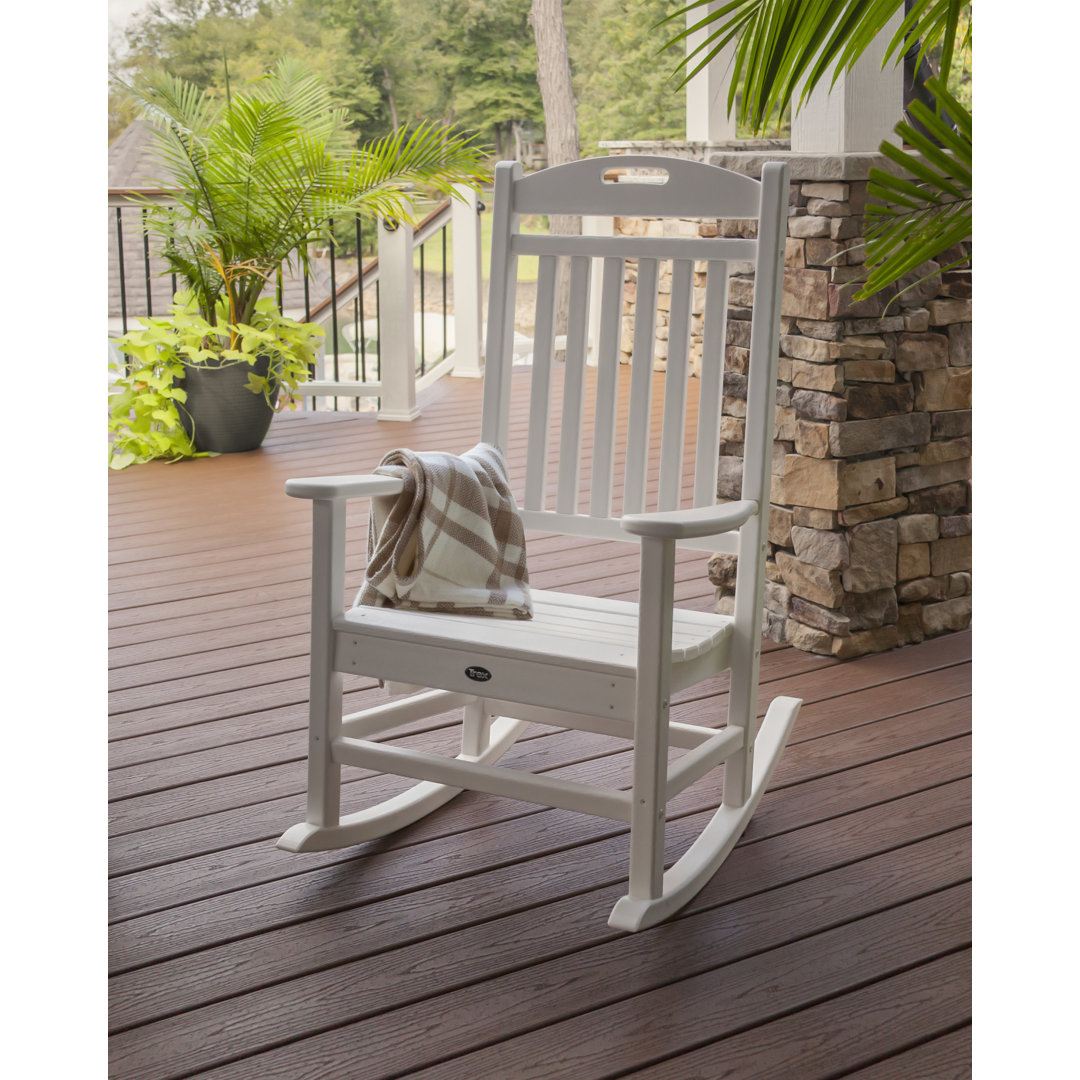 POLYWOOD Yacht Club Rocking Chair Trex Outdoor Frame 