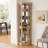 Lighted Corner Curio Cabinet With Adjustable Shelves & Mirrored Back - Display Case For Collectibles, Wine & Glassware - Space-saving Design For Living Room-545874063