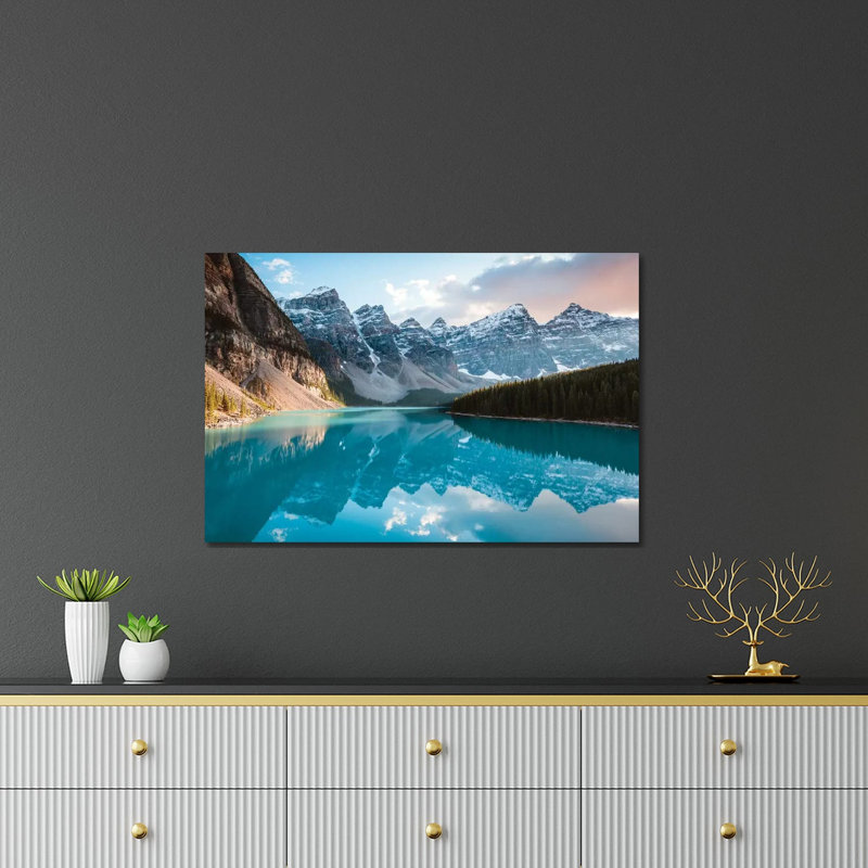 Moraine Lake, Canada, impression panoramique sur verre acrylique, H 24 po x l 32 po x P 0,25 po