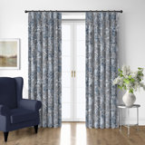 Alexandria Shadow Cotton Pinch Pleat Drapery Panel Set of 2