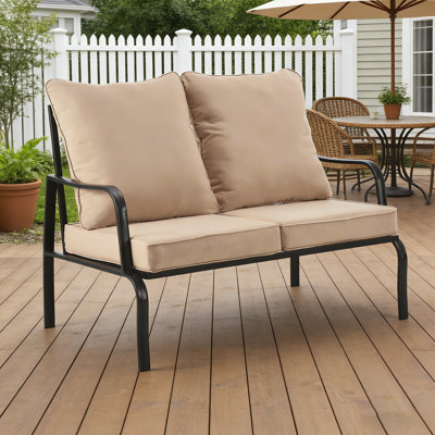Patio garden 2 Seater sofa by Lark Manor