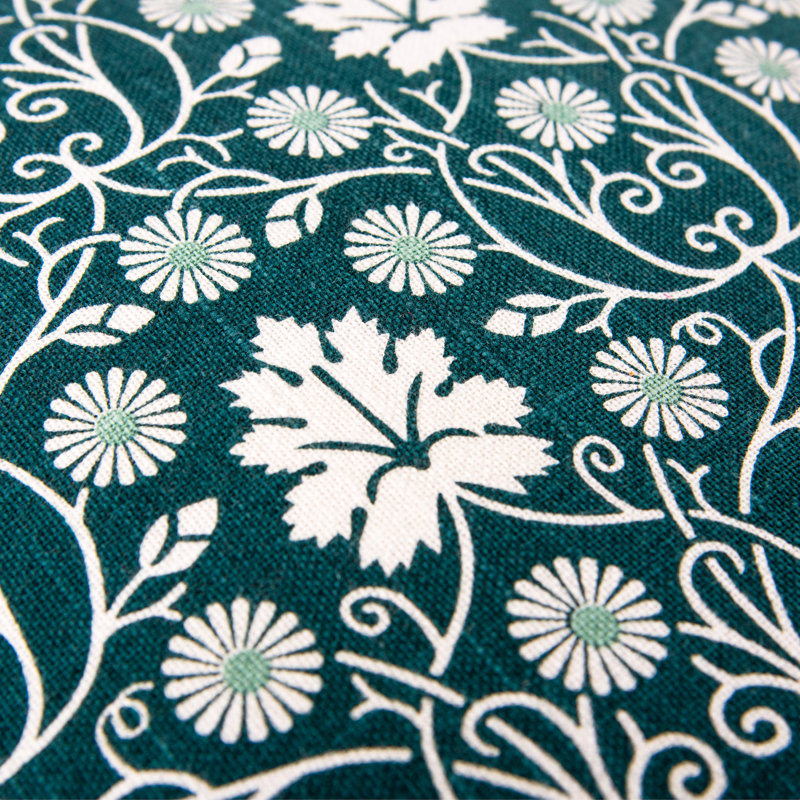 100% Cotton Throw Pillow, Teal, Down Blend
