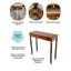 Console en bois massif 32 "Aiydan-1451800171