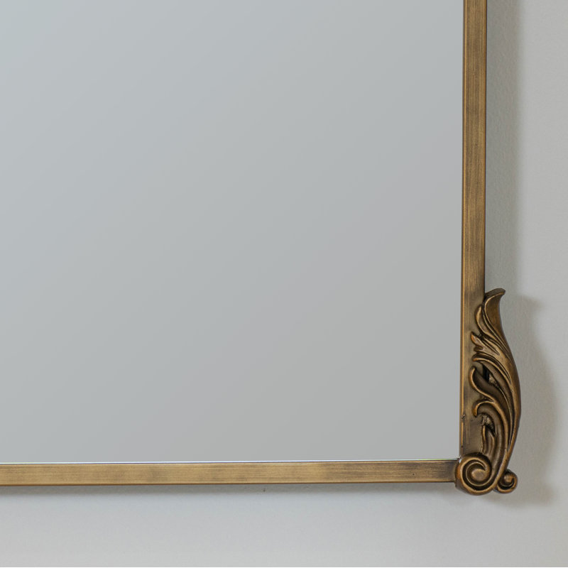 Adeline Arch Metal Mirror, 39" x 37.75", Antique Bronze