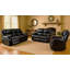 Fauteuil inclinable en cuir noir