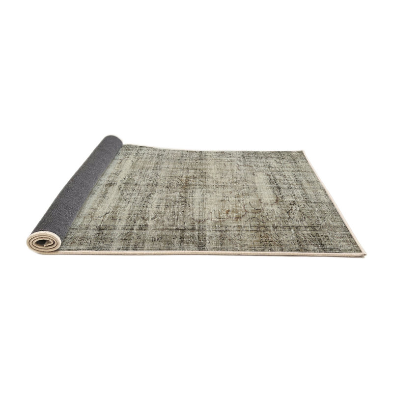 Tapis contemporain olive / gris / crème Deboer, Rectangle 4 pi x 6 pi