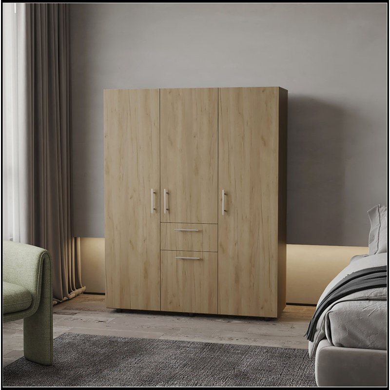 Armoire multi-rangement avec tiroir Alamo Lake, chêne naturel