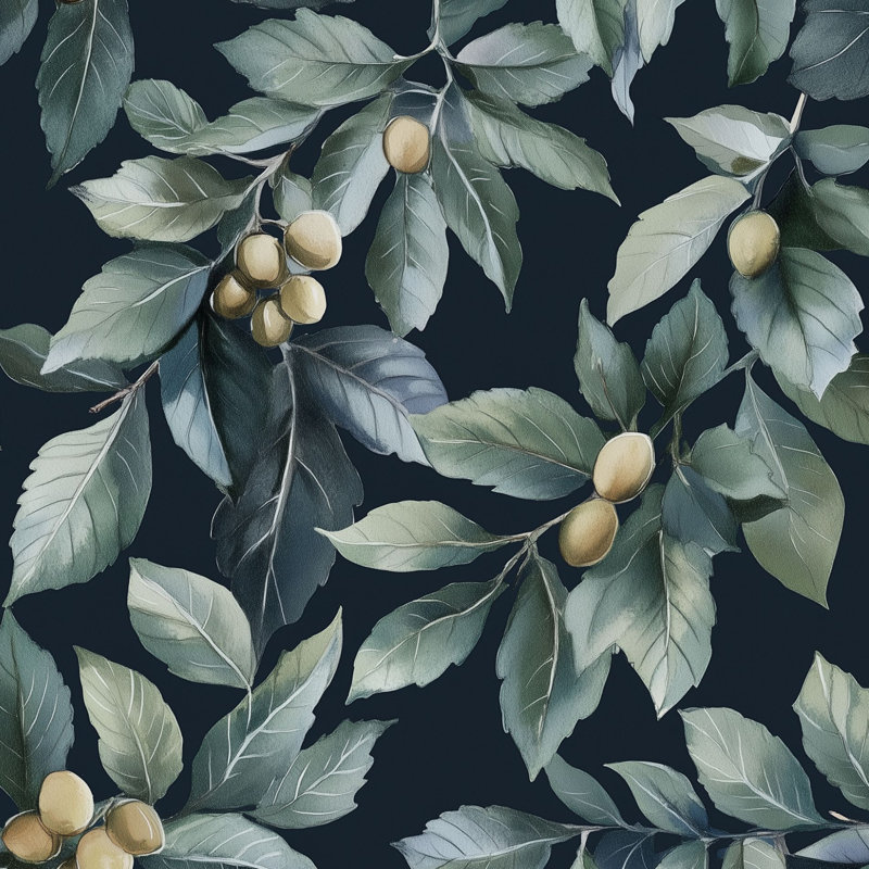 Papier peint adhésif vert olive