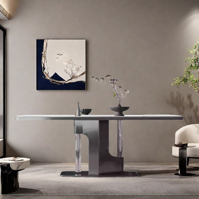 High-end minimalist rectangular dining table