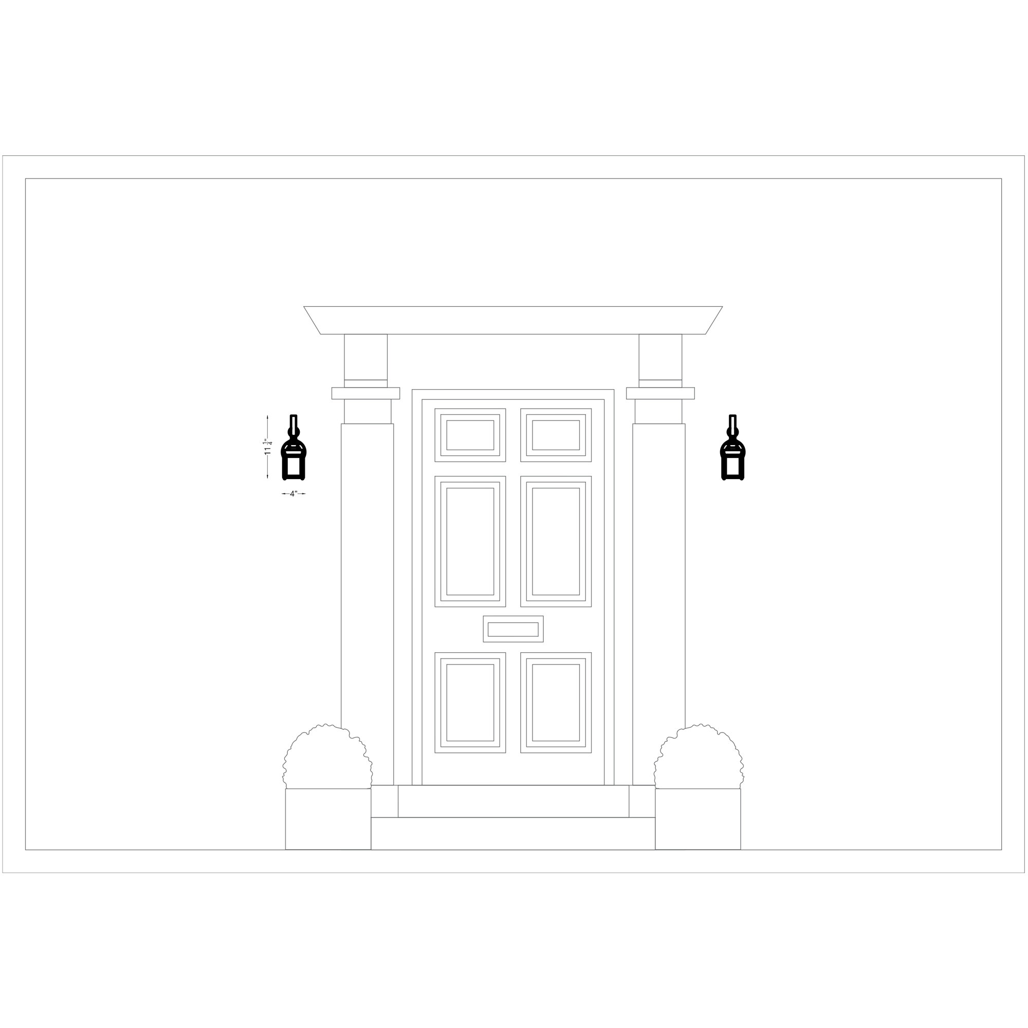 Tiernan Single Light Outdoor Aluminum Wall Light, Black
