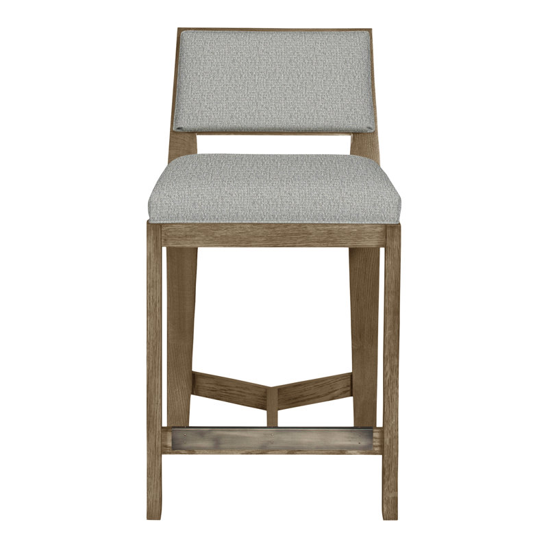 Scoville By Thom Filicia Upholstered Counter Stool with Solid Wood Frame, Hampton, Colombe Tarbee
